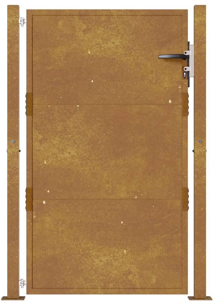 Portão de jardim 105x130 cm aço corten