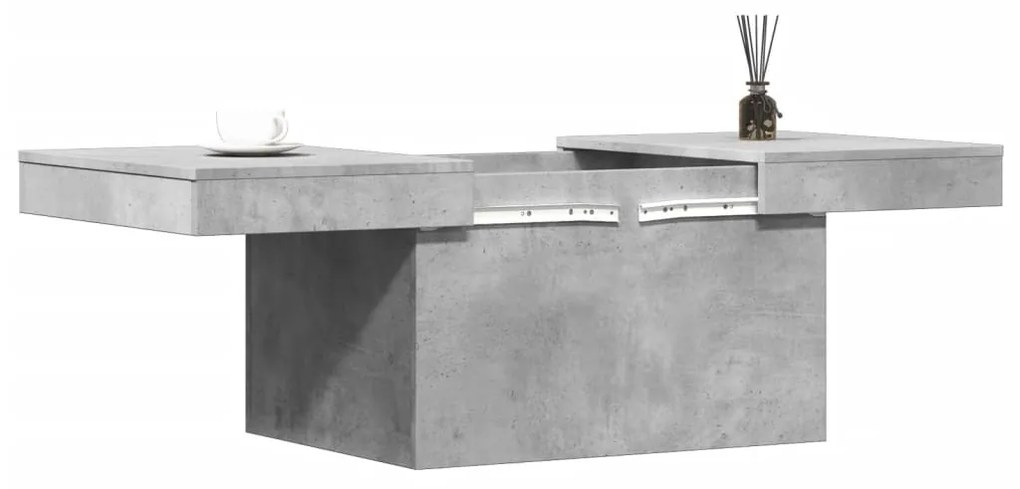 Mesa de centro 100x55x40 derivados de madeira cinzento cimento