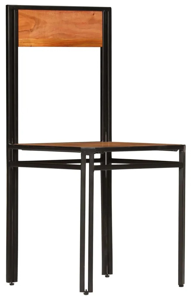 Cadeiras de jantar 2 pcs madeira de acácia maciça