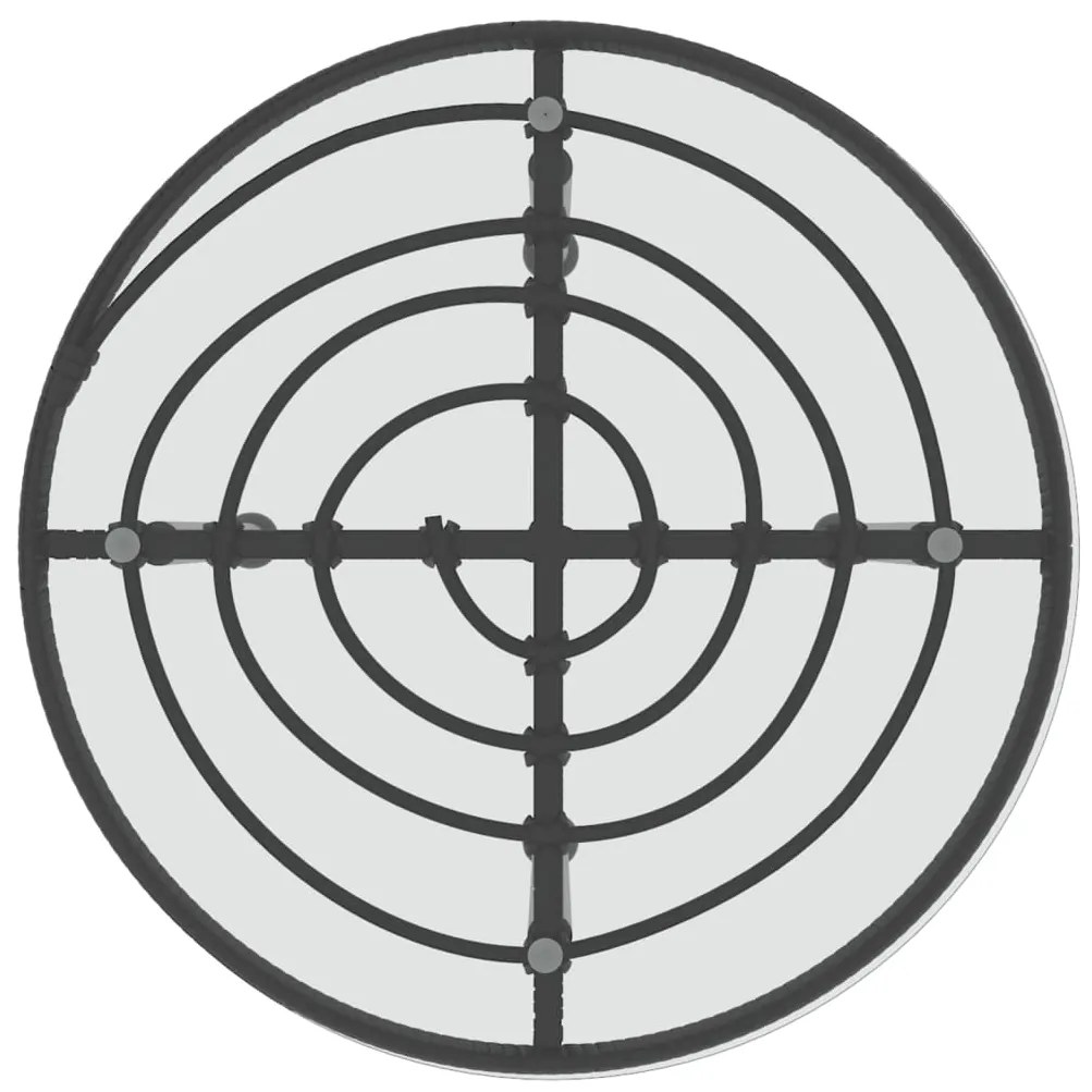 3 pcs conjunto de jantar para jardim vime PE preto