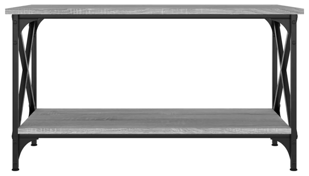 Mesa de centro 80x45x45cm derivados madeira/ferro cinza sonoma