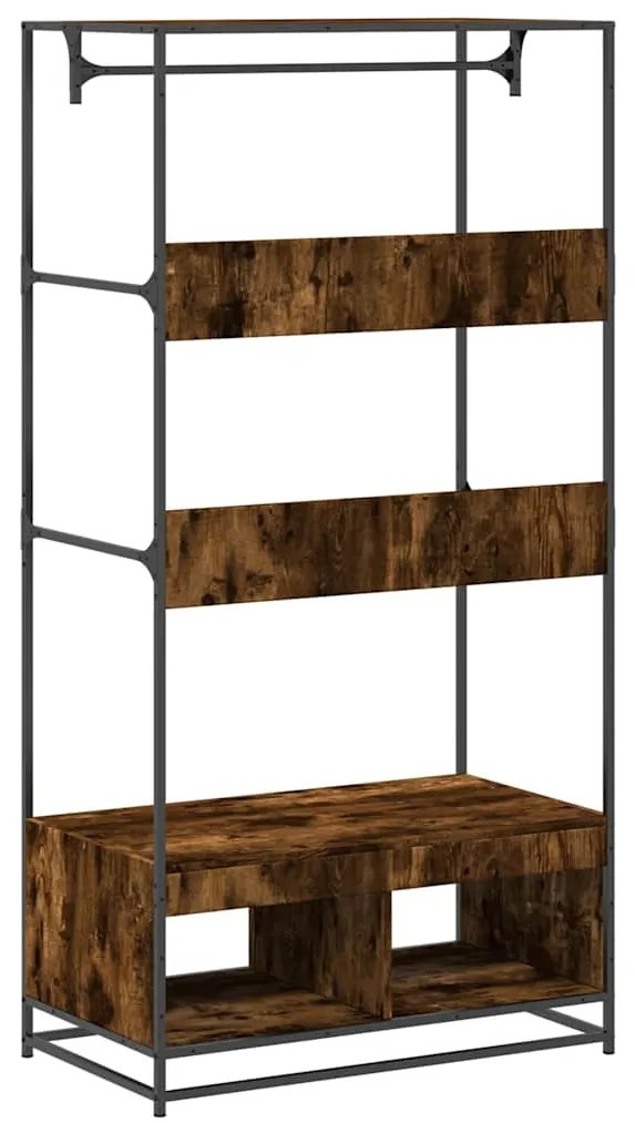 Roupeiro 90x50x180 cm derivados de madeira carvalho fumado