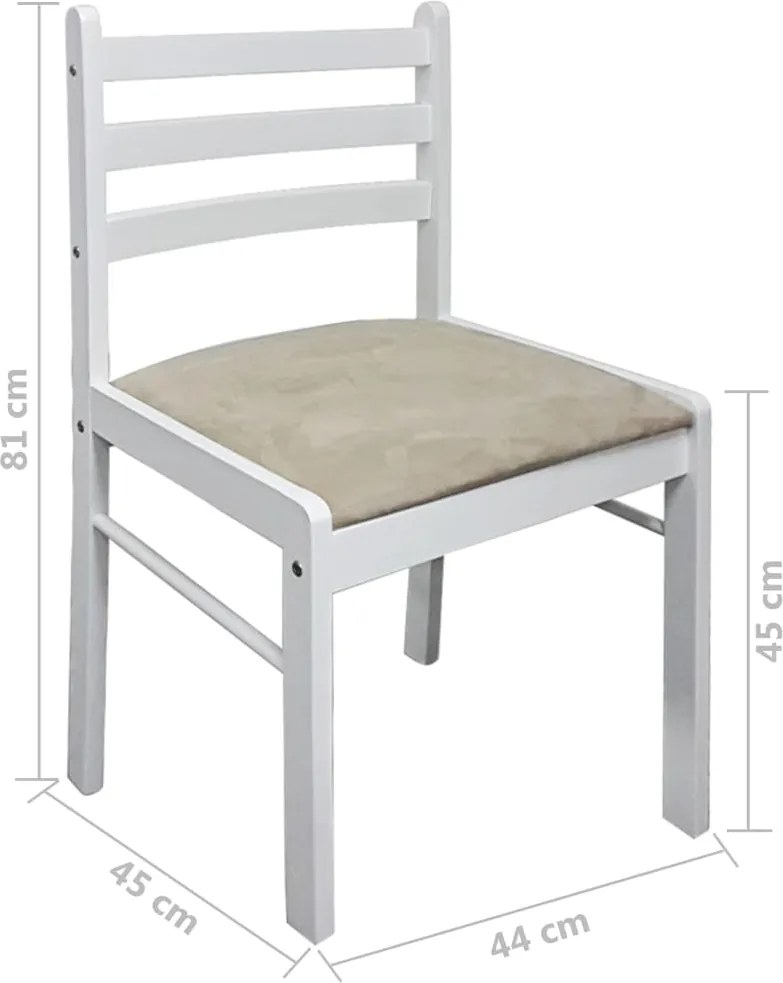 Conjunto de 2 Cadeiras Kitchen - Branco - Design Contemporâneo