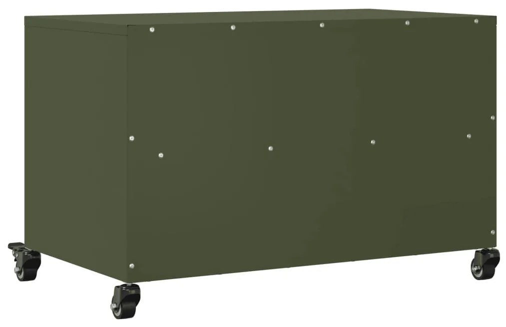 Móvel de TV 68x39x43,5 cm aço verde azeitona