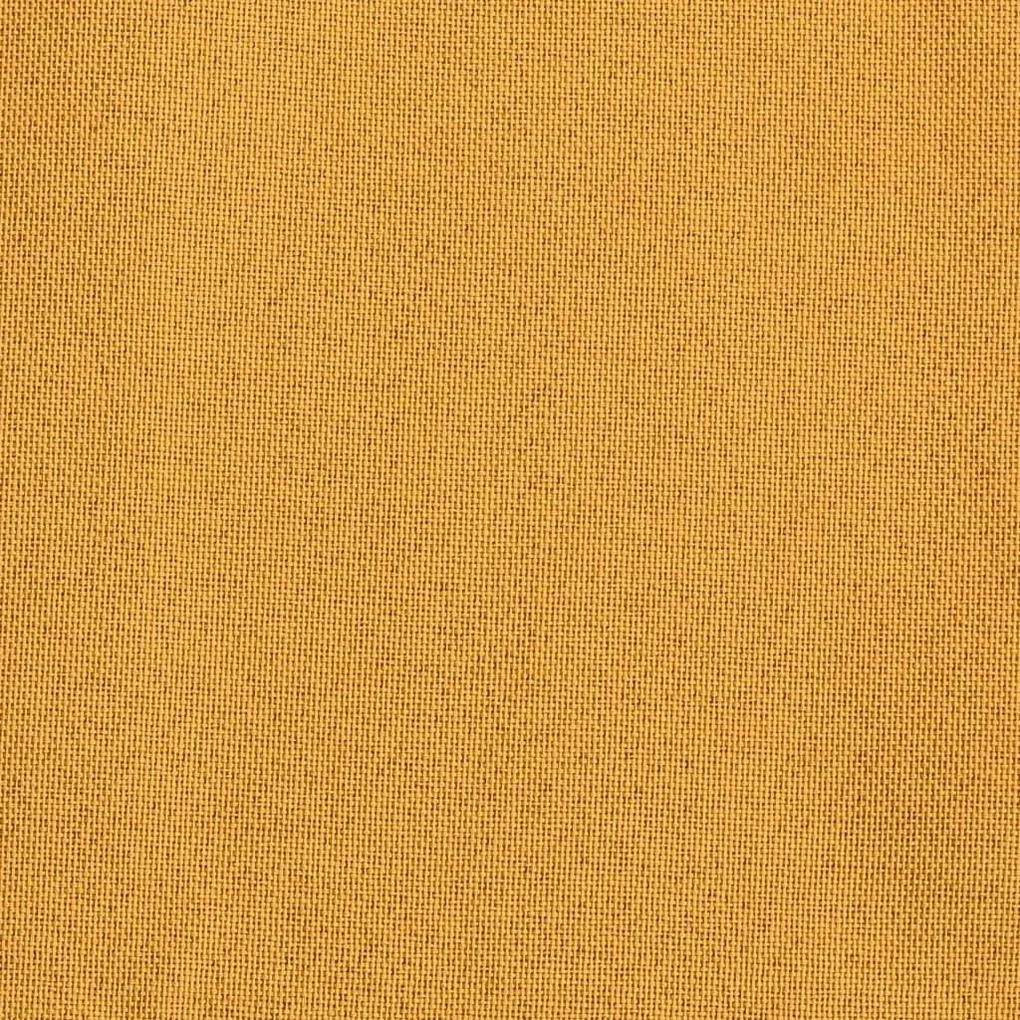 Cortina opaca aspeto de linho com ilhós 290x245 cm amarelo