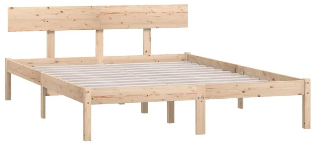 Estrutura de cama sem colchão 120x200 cm madeira maciça