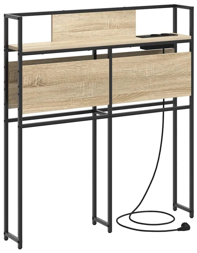 Cabeceira de armazenamento com cabeceira Carvalho sonoma 80 cm