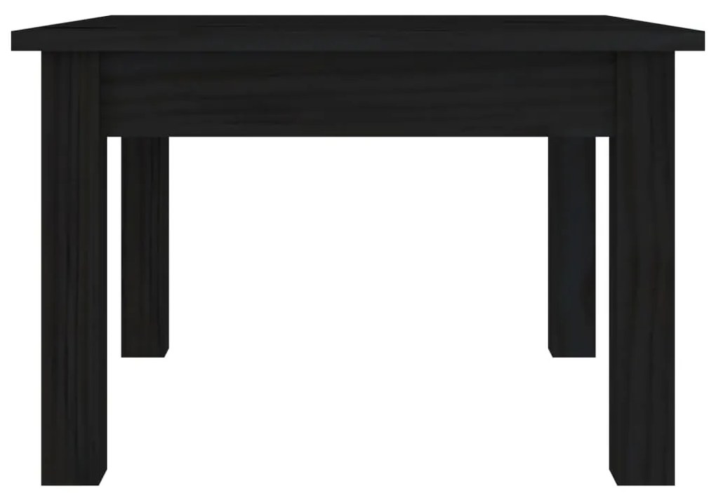 Mesa de centro 45x45x30 cm pinho maciço preto