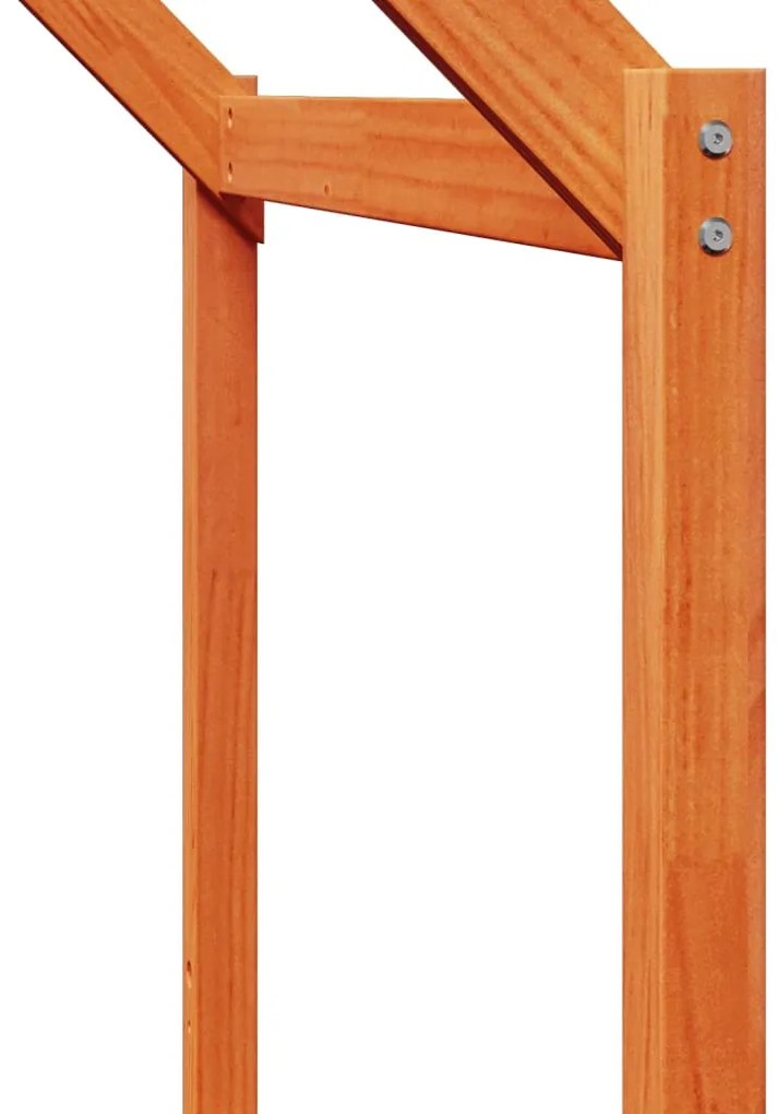 Telhado cama infantil 203x80,5x142 cm pinho maciço castanho-mel