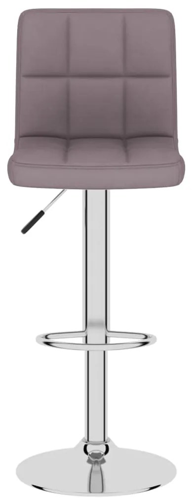 Bancos de bar 2 pcs tecido cinzento-acastanhado