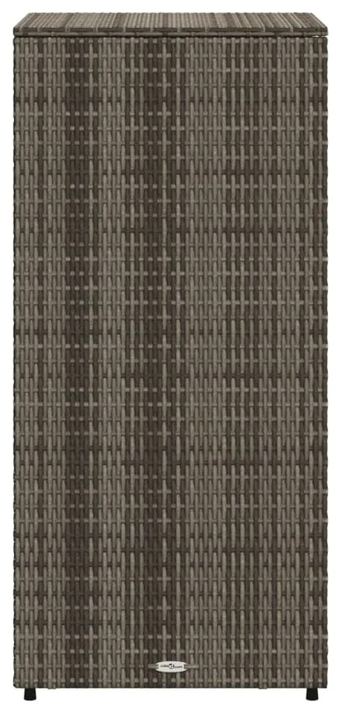 Armário de arrumação para jardim 50x55x115 cm vime PE cinzento