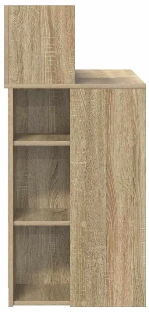 Mesa com Armazenamento Carvalho Sonoma 90x48x101.5 cm Madeira Engenhei