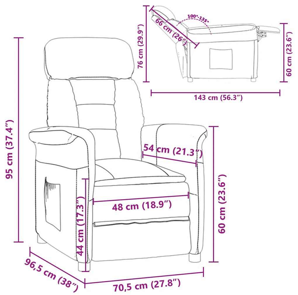 Poltrona Recliner Creme