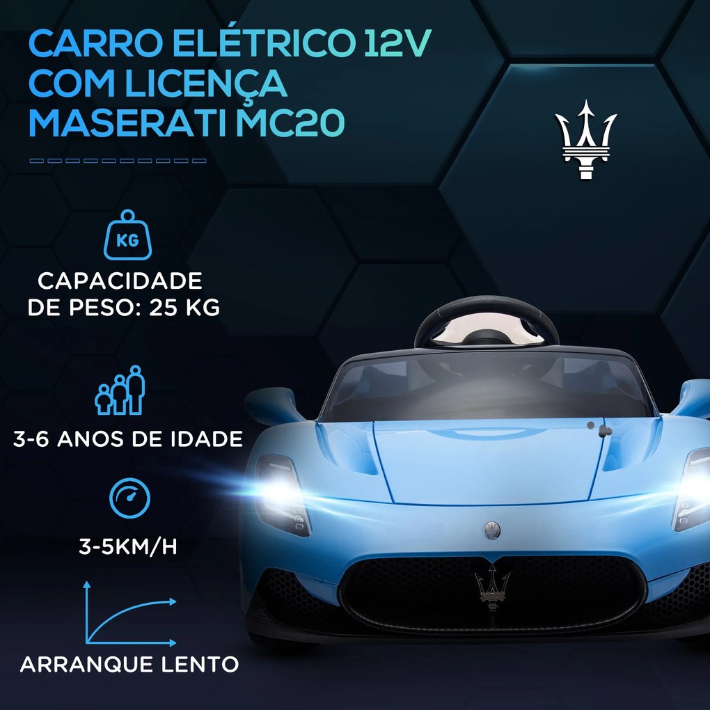 AIYAPLAY Carro Elétrico para Crianças acima de 3 Anos com Licença Mase