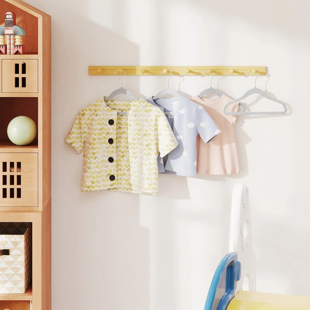 Conjunto de 30 cabides para roupa infantil com ganchos giratórios de 360° cinzento