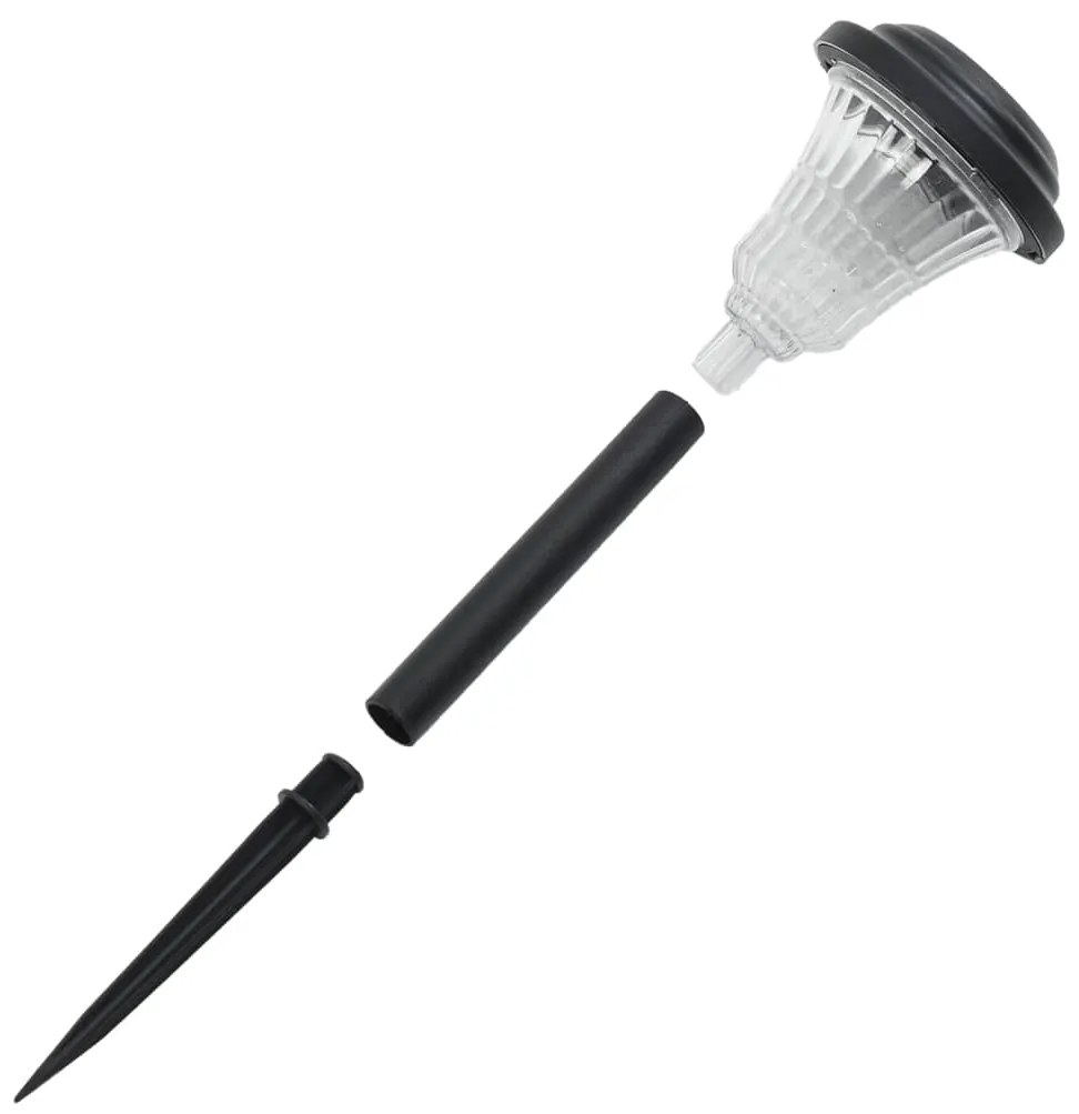 Luzes solares para caminhos com espigões 12 pcs branco