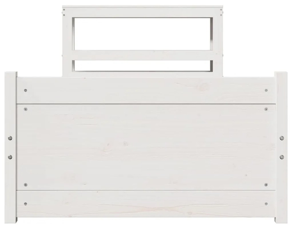 Estrutura de cama c/ cabeceira sem colchão 90x200 cm branco