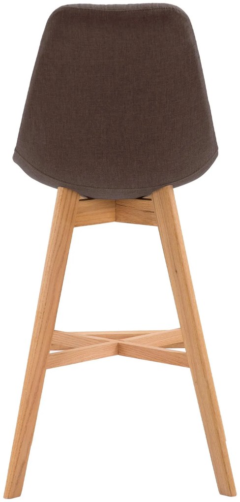 Banco de bar Cannes em tecido e com estrutura de Cor Natural 48 x 112 x 56 cm Castanho