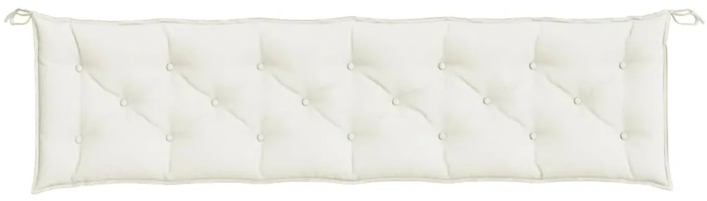 Almofadões banco jardim 2pcs 200x50x7cm mesclado tecido creme