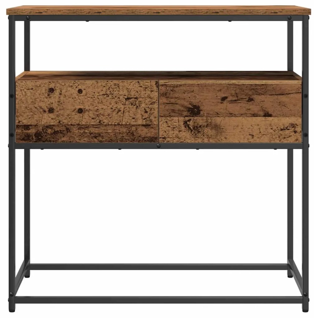Mesa de Consola vidaXL Madeira Velha 75x40x75 cm Madeira Reforçada e A