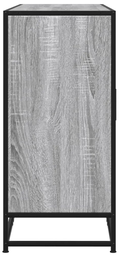 Aparador 134x35x76 cm derivados de madeira cinzento sonoma