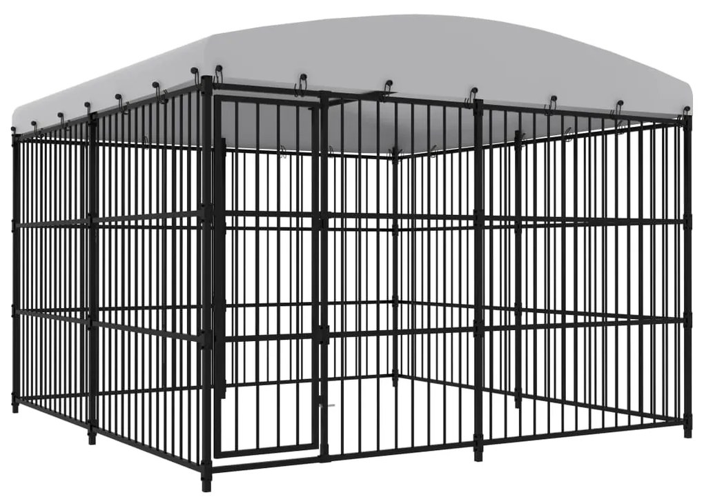 vidaXL Canil com telhado de exterior 300x300x210 cm