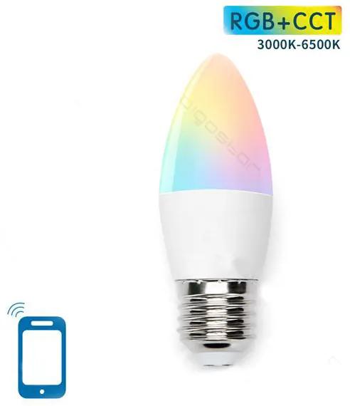 Lâmpada Smart LED WiFi RGB+CW E27 C37 7W Aigostar
