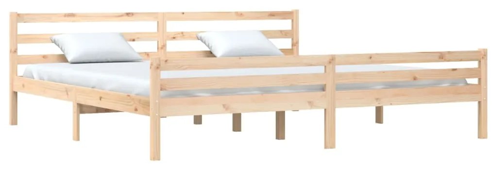 Estrutura de cama sem colchão 200x200 cm madeira maciça