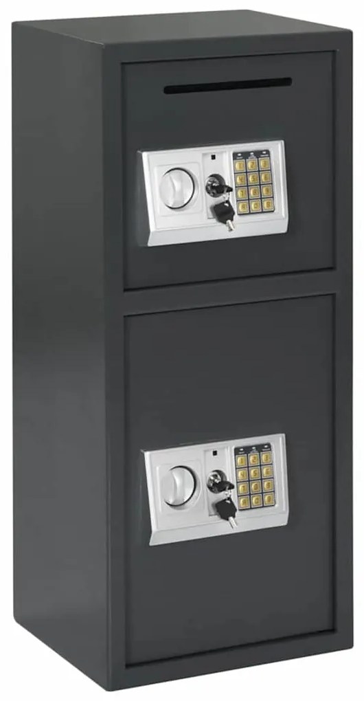 Cofre Electrónico Digital Cinza Escuro 35x31x80 cm Aço