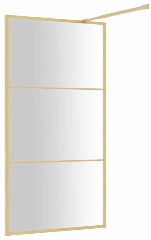 Divisória de chuveiro 100x195 cm vidro transparente ESG dourado
