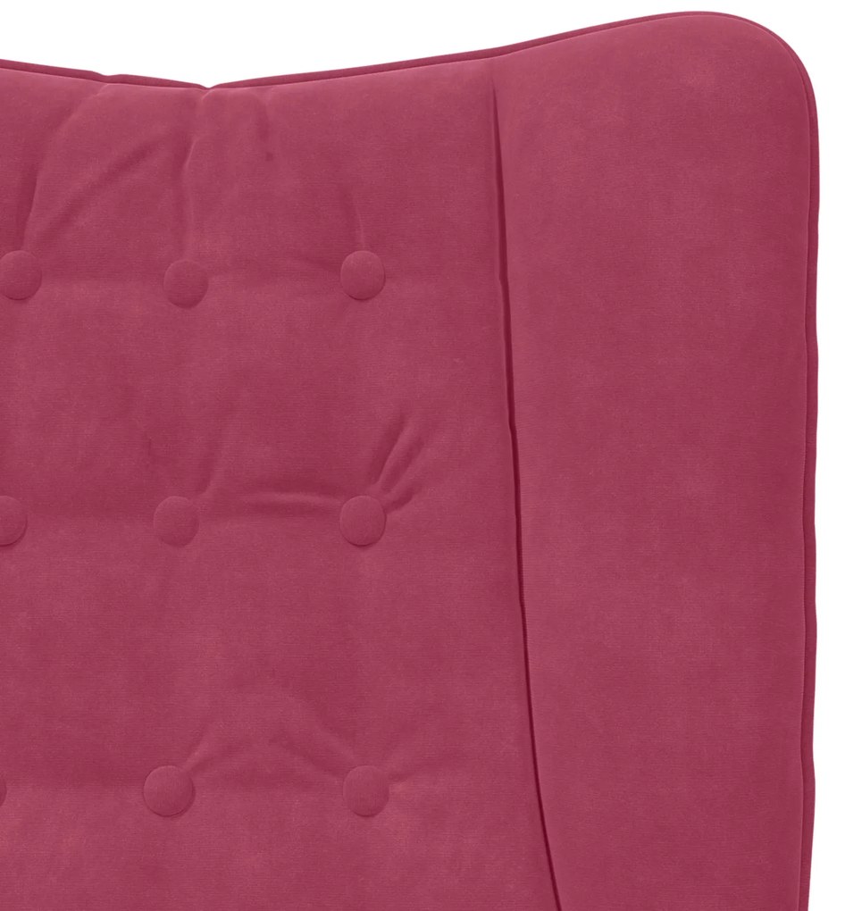 Poltrona Relaxante vidaXL Vermelha Veludo