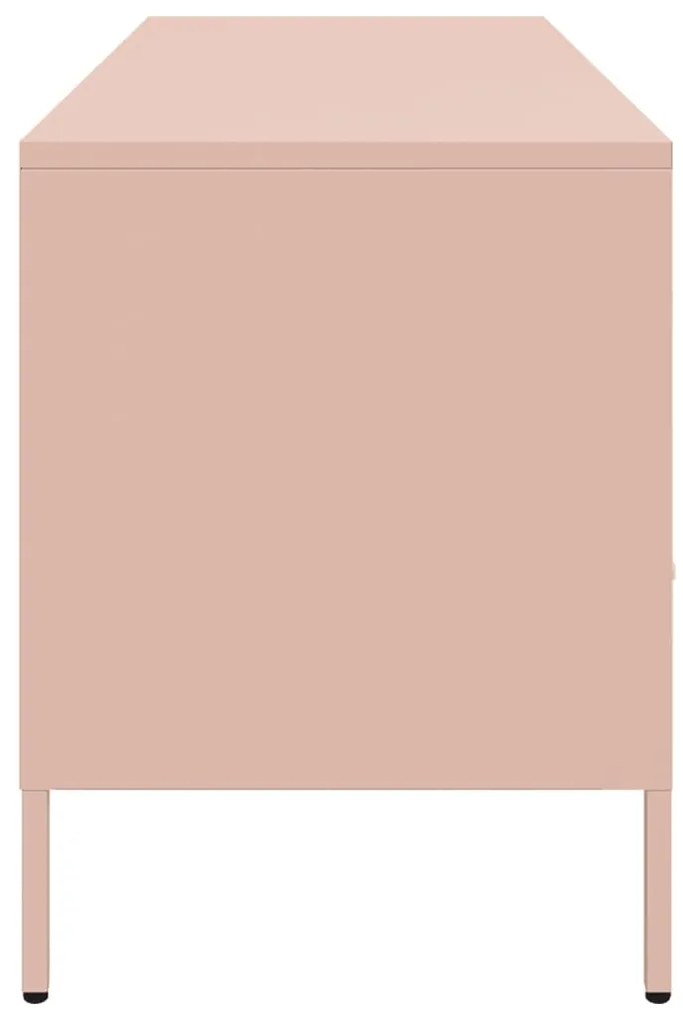 Móvel de TV 100,5x39x50,5 cm aço rosa