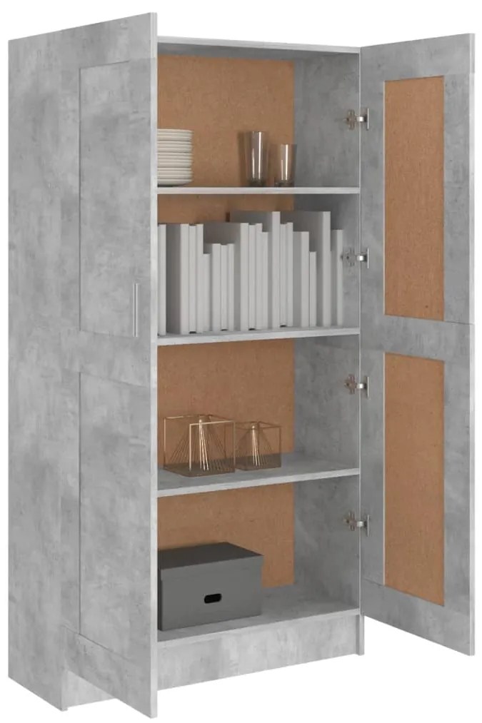 Estante 82,5x30,5x150 cm derivados de madeira cinzento cimento