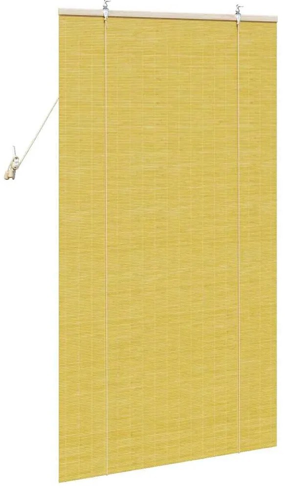 Persianas e Sombras de Janela Amarelo 80 x 160 cm Bambu