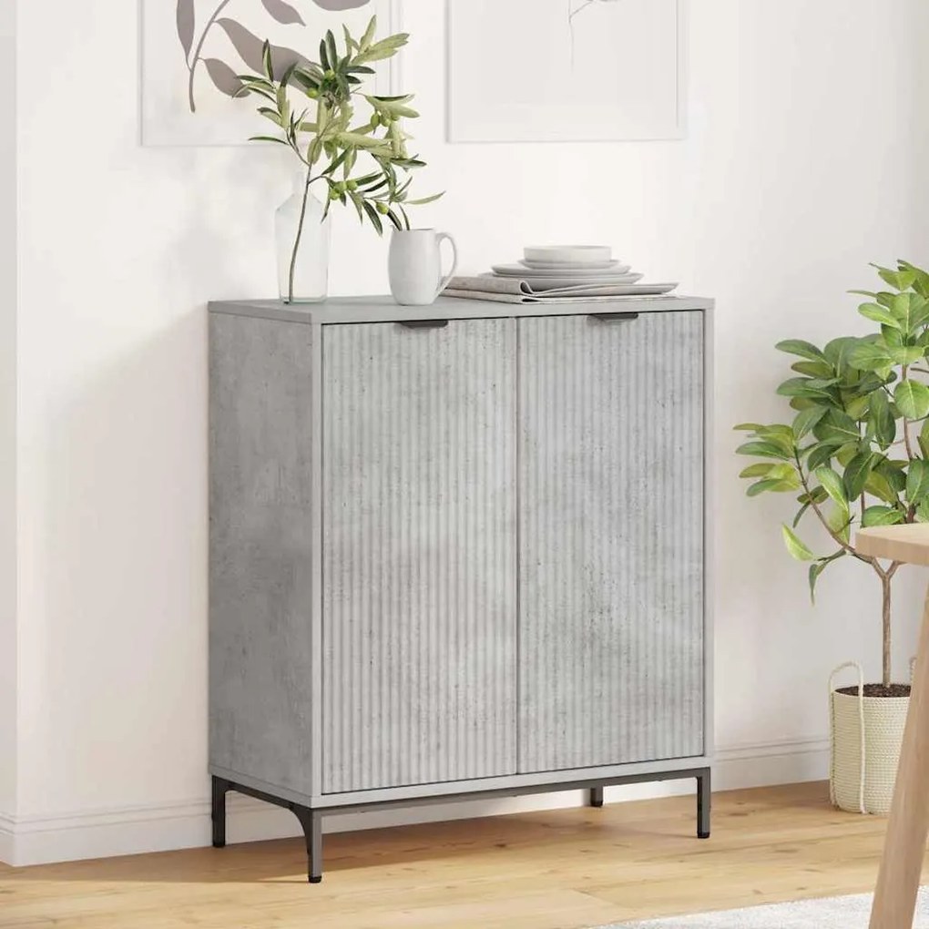 vidaXL Buffet Cinzento cimento 69.5 x 33 x 82 cm Madeira processada