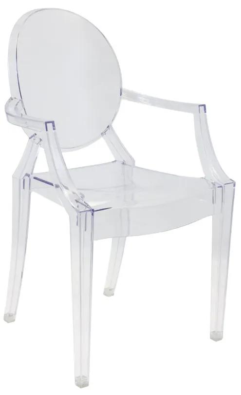 Cadeira Paris com Braços Cor: Transparente