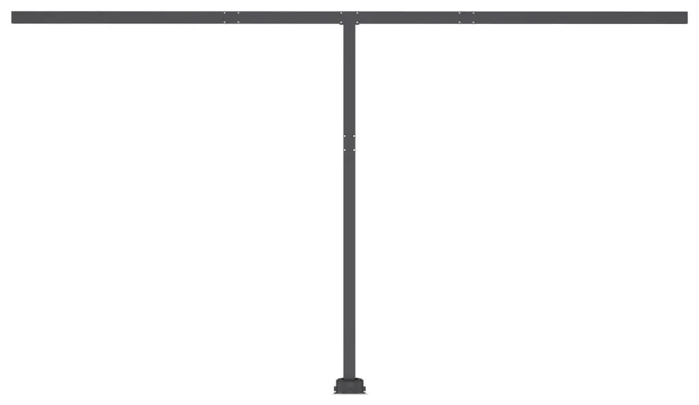 Toldo retrátil manual com LED 450x350 cm antracite