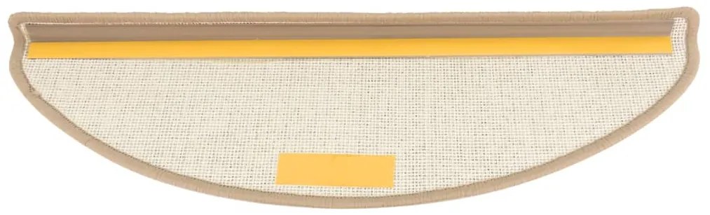 Tapete/carpete para degraus 15 pcs 65x21x4 cm cinzento/castanho