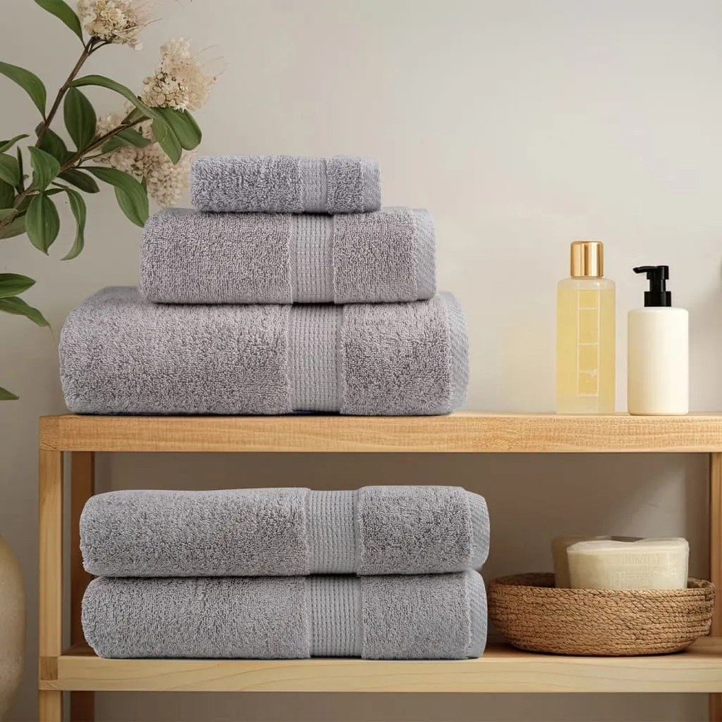 Toalhas de banho premium SOLUND 10pcs 70x140cm 600gsm cinzento