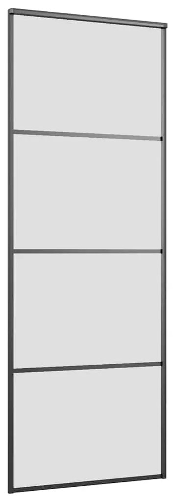 Porta deslizante c/ conj. ferragens 76x205cm vidro ESG preto
