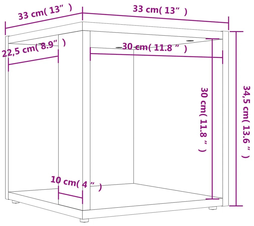 Mesa de apoio derivados de madeira cinzento cimento