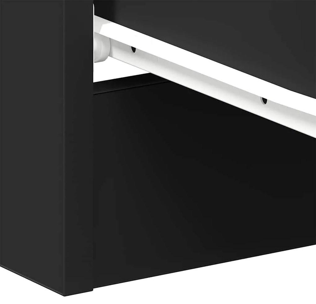 Mesas de cabeceira 2 pcs derivados de madeira preto