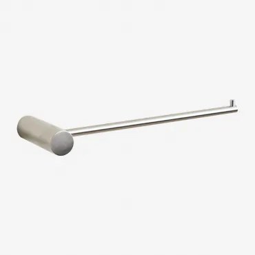 Toalheiro De Parede Com Barra Para Banheiro Em Aço Inoxidável (↔︎20 Cm) Devon Cinza Cromado - Sklum
