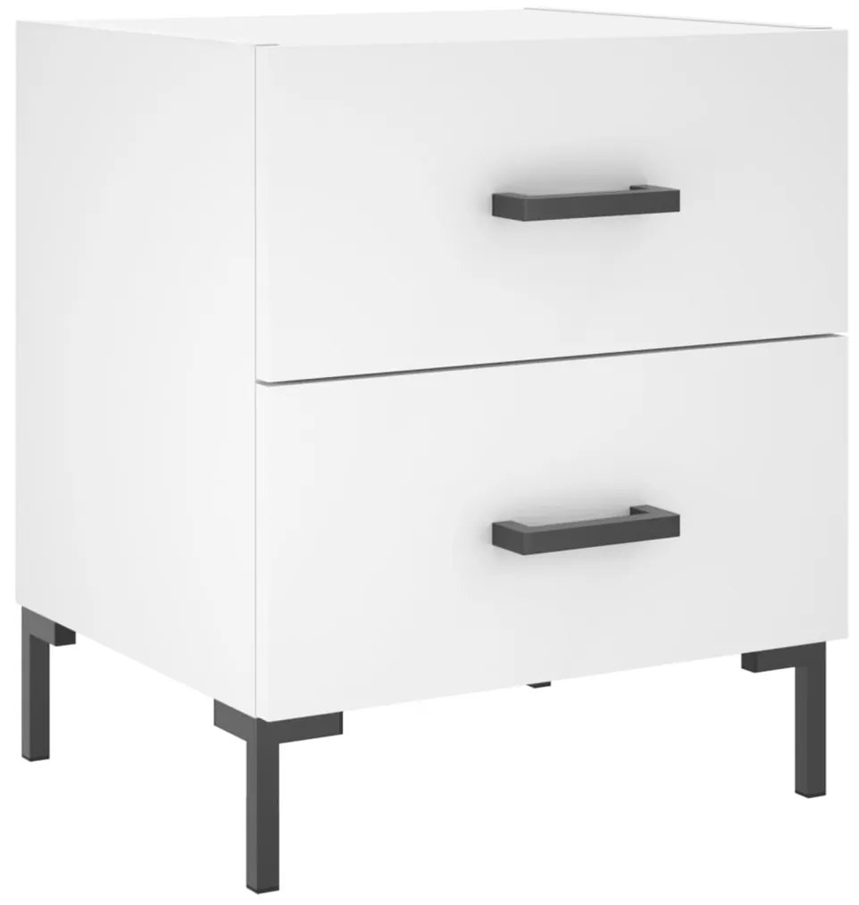 Mesas de cabeceira 2 pcs 40x35x47,5 cm deriv. de madeira branco