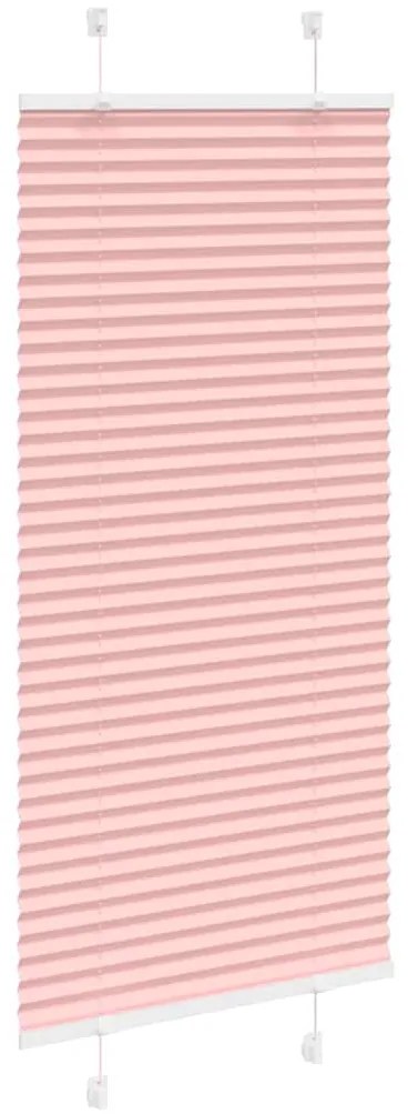 Rosa Plissada Cega 65x150 cm Largura Tecido 64,4 cm Poliéster