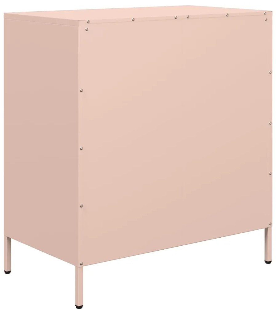 Aparador 68x39x73,5 cm aço laminado a frio rosa
