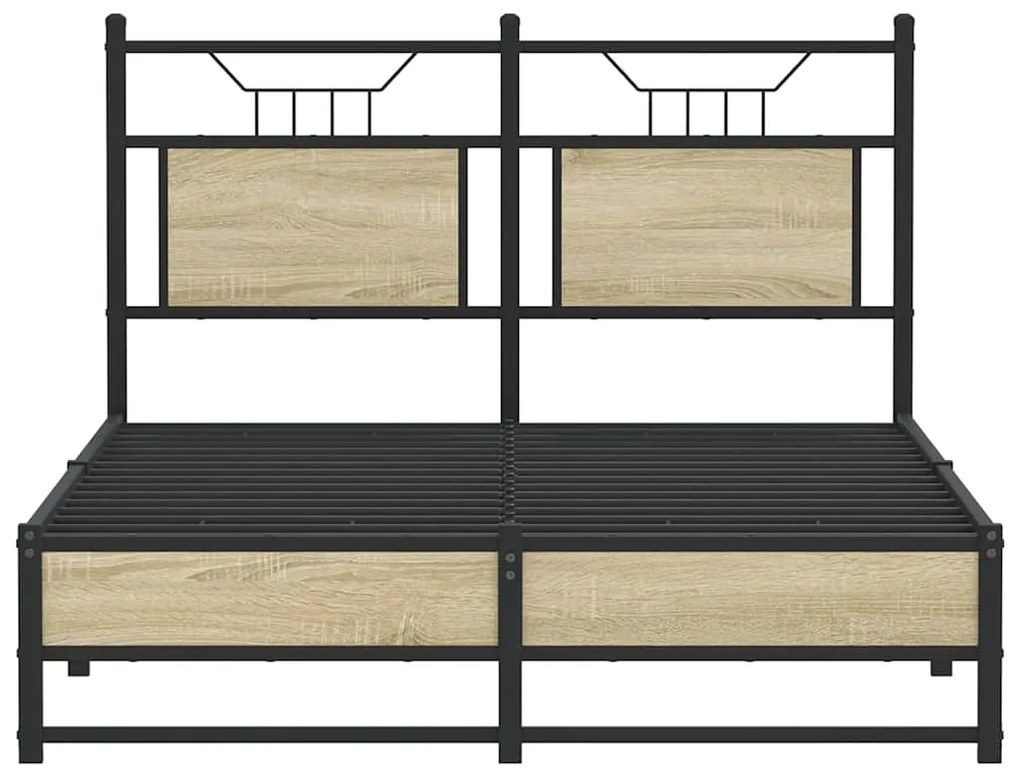 Estrutura cama s/ colchão derivados de madeira carvalho sonoma