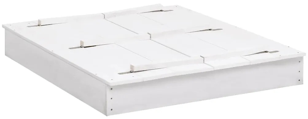 Caixa de areia 95x90x15 cm madeira de abeto branco