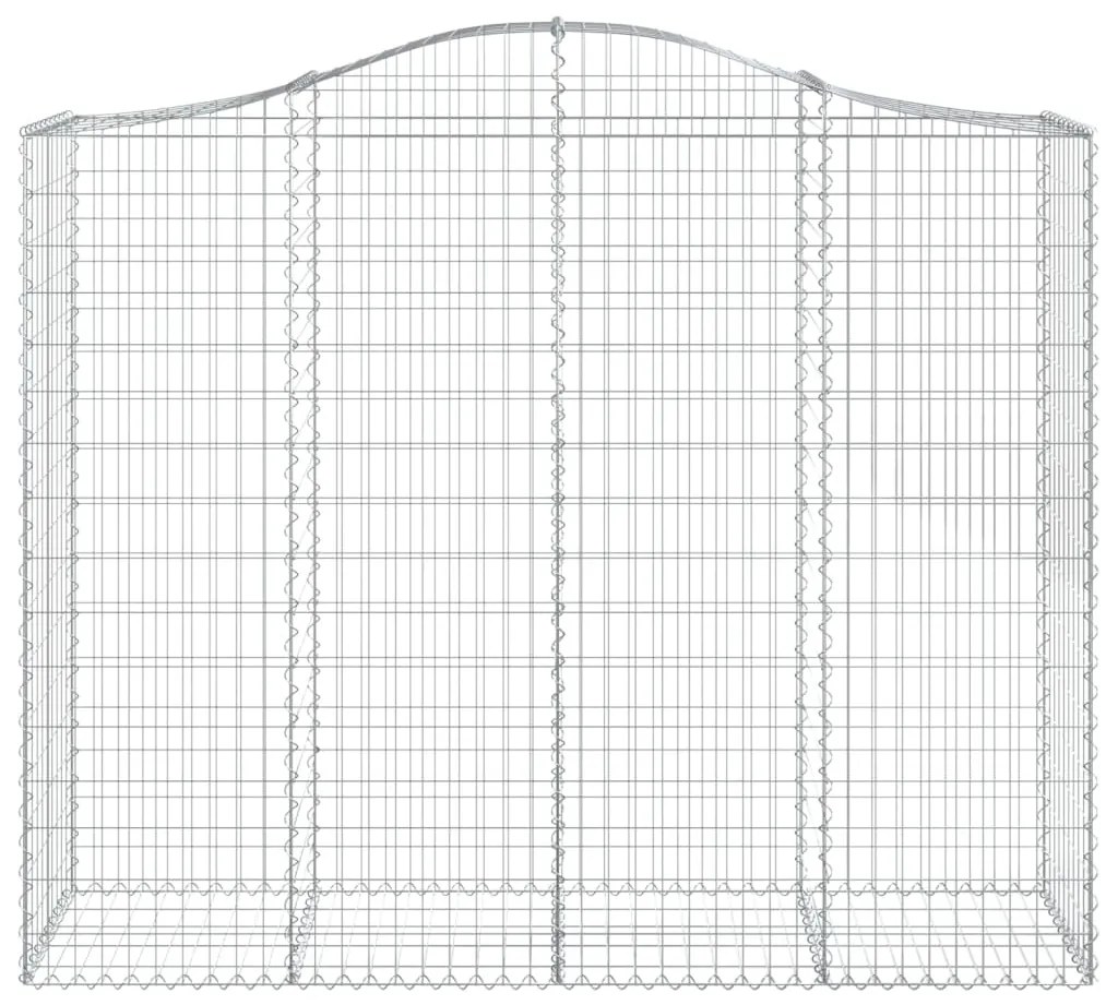 Cestos gabião arqueados 4pcs 200x50x160/180cm ferro galvanizado