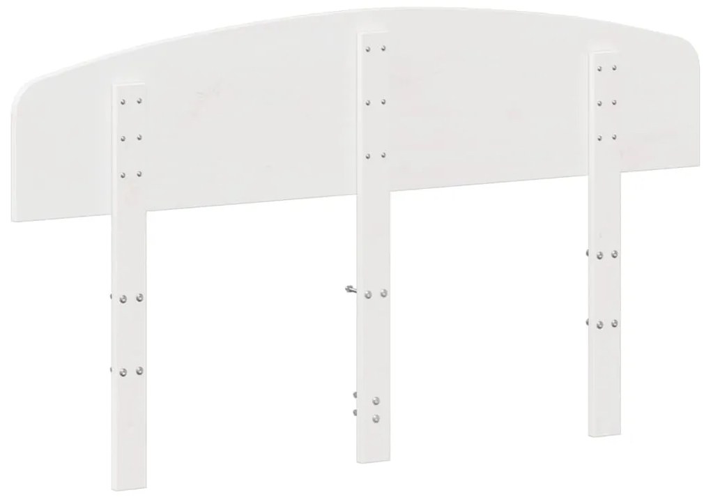 Cabeceira 120 cm madeira de pinho maciça branco